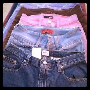 9 pair of jeans and slacks in good condition